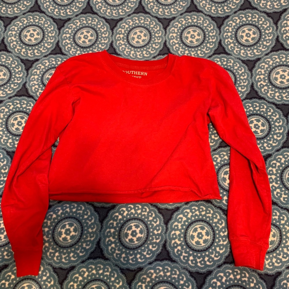 Cropped Long-Sleeve Tee